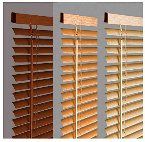 New 90cm Cedar Wood Effect Pvc Venetian Blinds, AVAILABLE IN 10 SIZES AND 4 COLOURS
