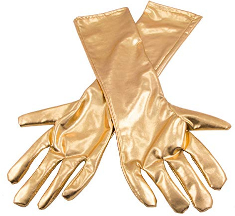 Folat Damen Metallic farbigen Handschuhe – Gold