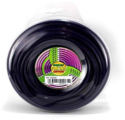 ACTIVE FILO PER DECESPUGLIATORE NYLON PLATINO 2.7mm SEZIONE SEGA TIPO CORDA -