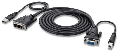 Belkin F1D9007b06 - Set di cavi KVM da DVI-A a VGA, lunghezza di 1,8 metri