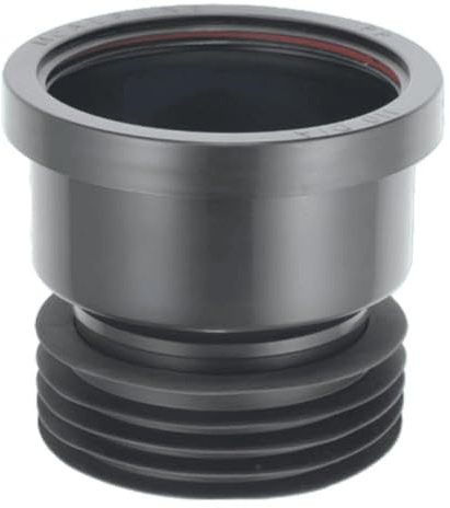 McAlpine DC1-BL Black 4/110mm Drain Connector - O-Ring Seal, BS 4514 Compatible.