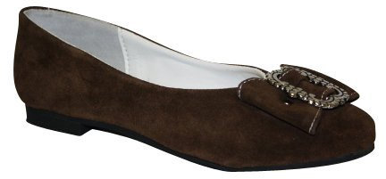 Edelnice Trachtenmode Damen Trachten Leder Ballerinas braun Gr 37