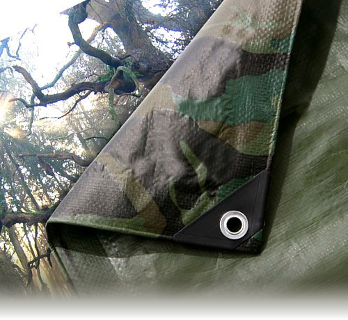 GardenersDream® Various Economy TARPAULINS Multiple Colours/Sizes (CAMO, 1.2M X 1.8M)