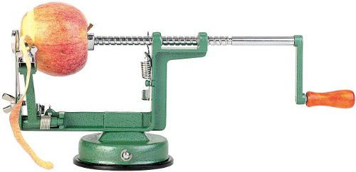 Rosenstein & Söhne PE4873 - Pelador y Cortador de Manzanas Profesional de Metal, con Cuchilla extraíble