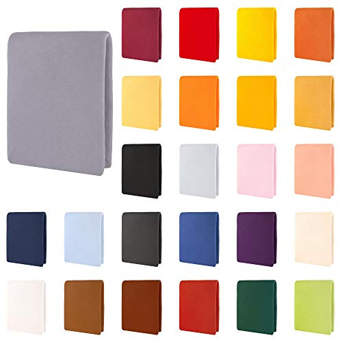 CelinaTex Aqua Wasserbett Boxspringbett Spannbettlaken 180x200-200x220 cm Platin grau Baumwolle Bettlaken Elastan