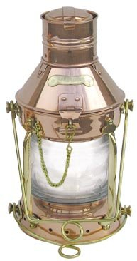 Ankerlampe Kupfer/Messing, elektrisch 230V, H: 32cm, Ø: 15cm