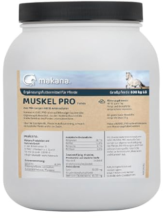 Makana Muskel PRO Pellets für Pferde (mit Mikroalgen), 1,5 kg Eimer