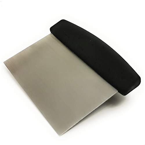 Kerafactum Tagliapasta e Raschietto con Manico Senza BPA | Spatola da Pasticcere in Acciaio Inox 15 cm | Tagliapasta Professionale per la Preparazione della Pasta | Utensile Versatile