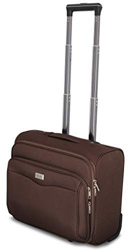 Ormi /Lumi Valigia Piccolo Leggero Pilota Business in Poliestere 42x25x35, 30 Litri 2 Ruote, Con Tasca PC, Pilota Bagagli a Mano (Marrone)