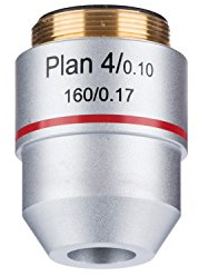 AmScope PA4 X -v300 4 x Plan acromática compuesto microscopio objetivo lente