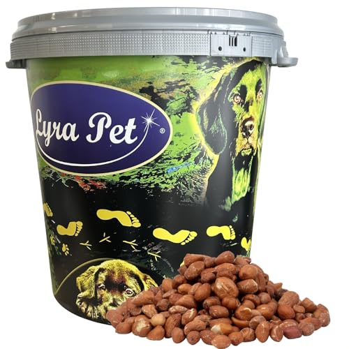 Lyra Pet® 10 kg cacahuètes avec Peau, Aliment pour Oiseaux + Seau de 30 L