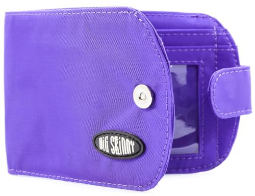 Big Skinny Taxicat - Portafoglio Sottile da Donna, Pieghevole, Contiene Fino a 25 Carte, Colore: Viola