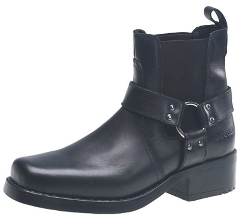 Herren Cowboy/Biker TERMINATER Stiefel Gringos Harley Leder, Schwarz - schwarz - Größe: 39 EU