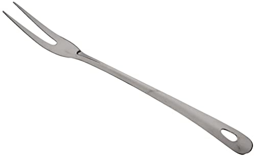 Fackelmann Fleischgabel 33 cm LARA, Küchenhelfer aus Edelstahl, Grillgabel mit praktischer Öse (Farbe: Silber), Menge: 1 Stück