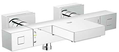 GROHE Grohtherm Cube - Wannenthermostat (energiesparend, wassersparend, Verbrühschutz), chrom, 34508000