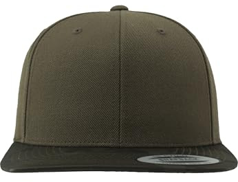 Flexfit Unisex Camo Visor snapback keps, Olivskamo, En Storlek