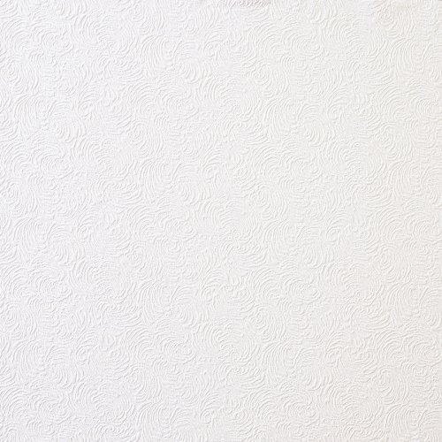 Brewster Home Fashions 148-59004 Matisse Swirling Plaster Wallpaper, Paintable, White