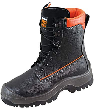 NoRisk Stivali antitaglio, nero/arancione, 42 EU