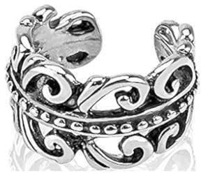 Tapsi´s Coolbodyart® Ohr Manschette Klemme Rhodium,Tribal Wirbel