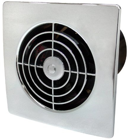 Manrose 100mm Low Profile Extractor Fan/Timer - Chrome