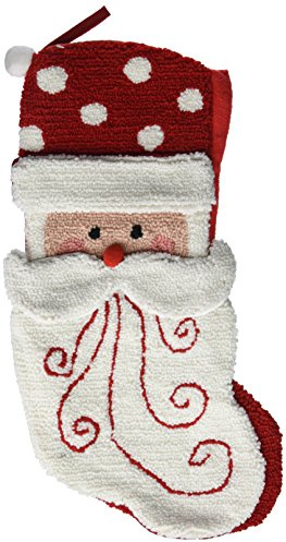 Glitzhome 3D Santa Rug-Hook Stocking