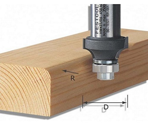 Festool Abrundfräser HW R4 - Radiusfräser für OFK 500, D 27 mm | Hartmetall-Radiusfräser R4, geeignet für Kunststoff- und Massivholzumleimer, 1 Stück, Art.-Nr. 490094