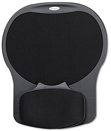 Fellowes 93730 Gel-Mauspad, mit Handgelenkstütze, 25,4 x 30,5 x 3,8 cm, Textur/Schwarz