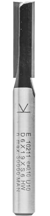 ENT 10211 Nutfräser HW, Schaft (S) 6 mm, Durchmesser (D) 6 mm, NL 19 mm, SL 32 mm, GL 55 mm
