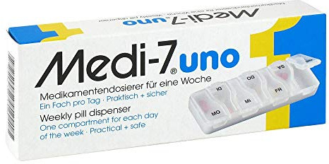 MEDI 7 uno Medikamentendosierer für 7 Tage weiß 1 St