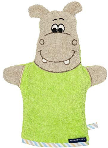 Morgenstern Waschhandschuhe Animals Hippo grün