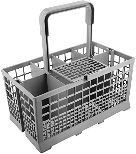 SPARES2GO Cutlery Basket Caddy Cage for Samsung Dishwasher (Removable Handle, 240mm)
