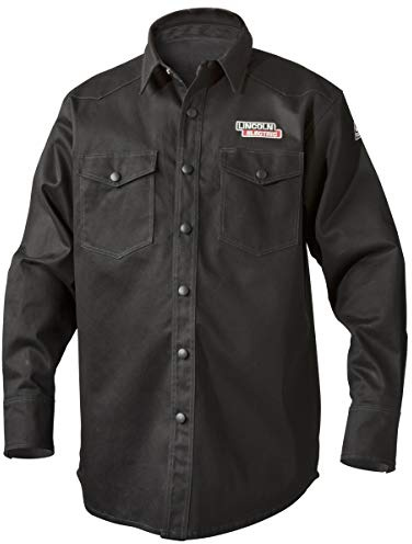Lincoln Electric Welding Shirt | Premium Flame Resistant (FR) Cotton | Custom Fit | Black | Large | K3113-L