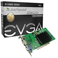 EVGA GeForce 6200 512 MB DDR2 PCI 2.1 VGA/DVI-I/S-Video Graphics Card, 512-P1-N402-LR