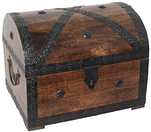 Holztruhe Schatztruhe Piratenkiste aus Massivholz von Bartl, 32 cm breit, Art.-Nr. 110313