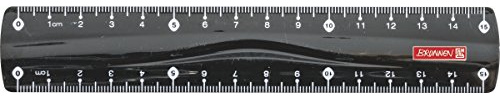 Brunnen Colour Code - Righello per mancini e destrorsi, 15 cm, vari colori nero