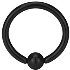 eeddoo Piercing-Ring BCR Klemmring Schwarz Titan