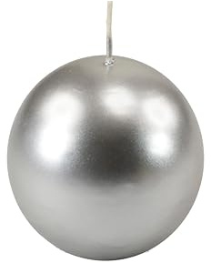 CERERIA DI GIORGIO risthò Kerzen Kugel, Wachs, Silber, 6 x 6 x 6 cm, 6 Stück