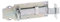 Alberts 117047 Schlossriegel | gekröpft, mit flachem Griff und befestigtem Schließblech | galvanisch verzinkt, dickschichtpassiviert | Platte 140 x 52 mm