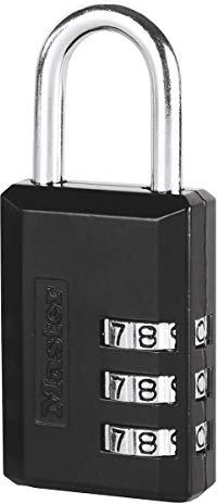 Master Lock 647EURD Combination Padlock with Zinc Body, Black, 7,4 x 3 x 1,2 cm