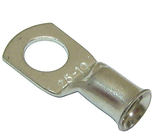 All Trade Direct 20 Copper Tube 25Mm X 10Mm Lug Battery Starter Cable Welding Crimp Terminal Ring