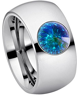 Heideman Ring Coma Damen Edelstahl mit Rivoli-Kristall poliert | Coma Ring Gold, Edelstahl, mit funkelndem Rivoli-Kristall poliert, Damen, nickelfrei, Geschenk