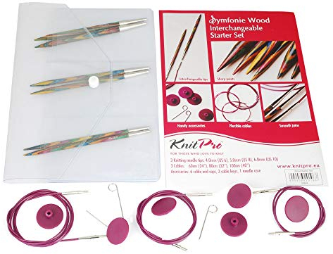 KnitPro auswechselbare Nadeln Starter-Kit, Holz, 1-Pack