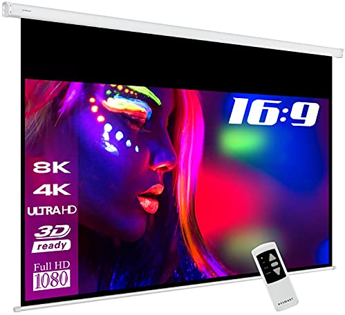ESMART Professional MIMOTO Motor-Leinwand 240 cm Bild 203 x 114 cm (92) 16:9 | Programmierbare Fernbedienung | Heimkino elektrische Beamer Projektionsleinwand Motor Leinwand