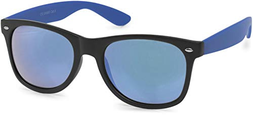 styleBREAKER Occhiali da sole unisex Nerd in plastica UV400 | Occhiali retro, cat. 3, lenti policarbonato 52x42mm, ponte 13mm, aste 135mm. Incl. custodia e panno.