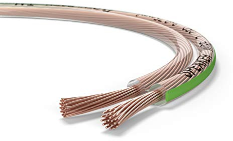 Oehlbach Speaker Wire SP-7 - Cavo per altoparlanti stereo HI-FI - cavo per altoparlanti con OFC (rame senza ossigeno) 2 x 0,75 mm² - cavo per altoparlanti a mini bobina - trasparente 10 m