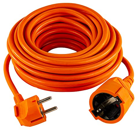 REV Verlängerungskabel - Verlängerung mit Winkelstecker 10m, 3680W, orange