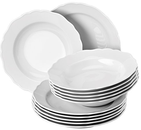 Hutschenreuther 02013-800001-18339 Maria Theresia Tafel-Set 12-teilig, weiß