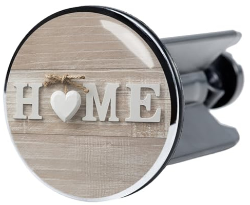 Sanilo Waschbeckenstöpsel Home, schöner Stöpsel für das Waschbecken, universal mit Motiv
