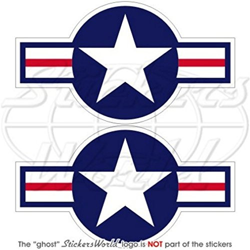 Rundes Emblem der Luftstreitkräfte der Vereinigten Staaten, Vinyl-Aufkleber, USAF USMC, US Navy, 95 mm, 2 Stück
