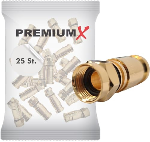 PremiumX XCon G1 - Conector de compresión SAT F (25 unidades, 7,5 mm)